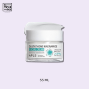 APLB Glutathione Niacinamide Facial Cream 55ml container on light purple background