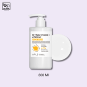 APLB Retinol Vitamin C Vitamin E Body Wash on the light purple background