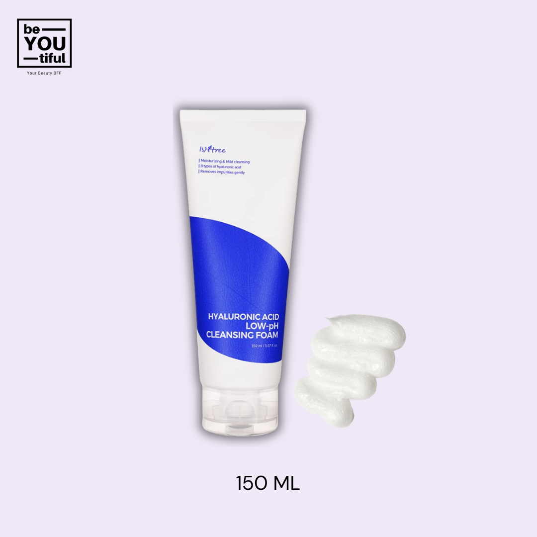 Isntree Hyaluronic Acid Low Ph Foam  150ml bottle on light purple background