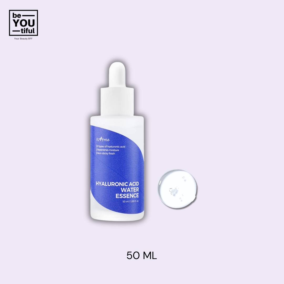 Isntree Hyaluronic Acid  Water Essence 50ml bottle on light purple background