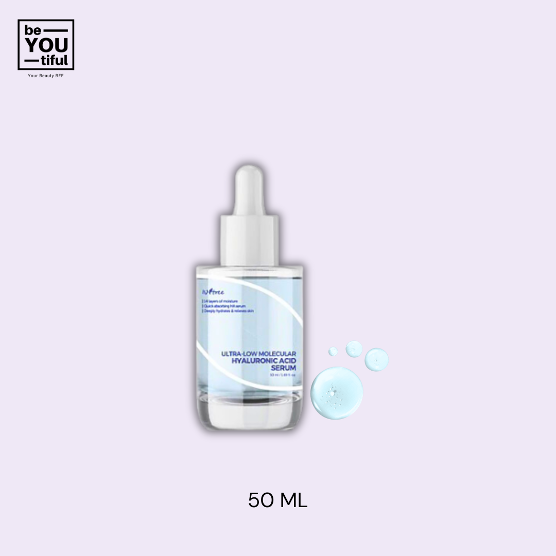 Isntree  Ultra - Low Molecular Serum  50ml bottle on light purple background