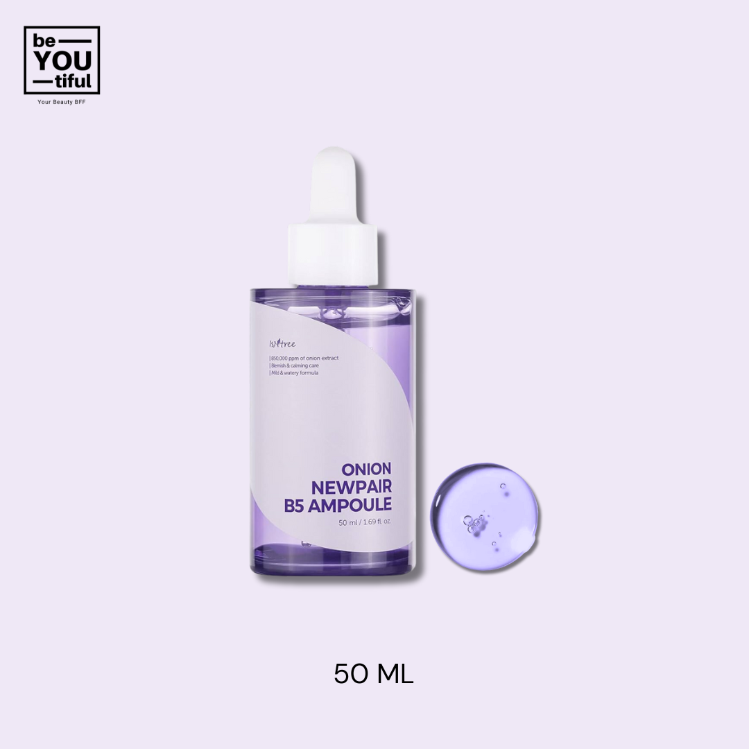 Isntree  Onion Newpair B5 Ampoule 50ml bottle on light purple background
