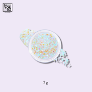 Unleashia Get Loose Glitter Gel N°1 Aurora Catcher 7g on light purple background