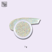 Unleashia Get Loose Glitter Gel N°5 Diamond Stealer 7g on light purple background
