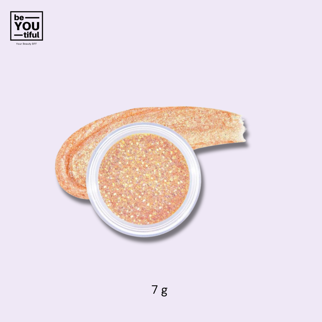 Unleashia Get Loose Glitter Gel N°6 Sunset Lover 7g on light purple background