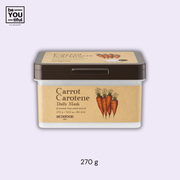 Carrot Carotene Daily  Mask Container 60EA on light purple background