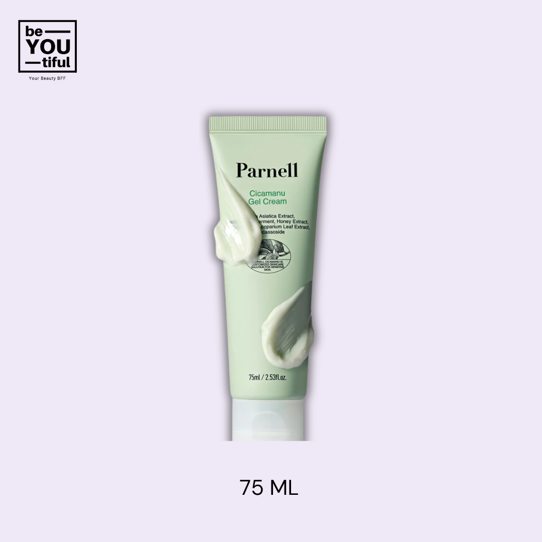 Parnell Gel Cream Tube 75ml on light purple background