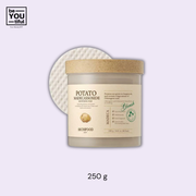 Potato Madecassoside Soothing Pad Global 250 g Container on light purple background