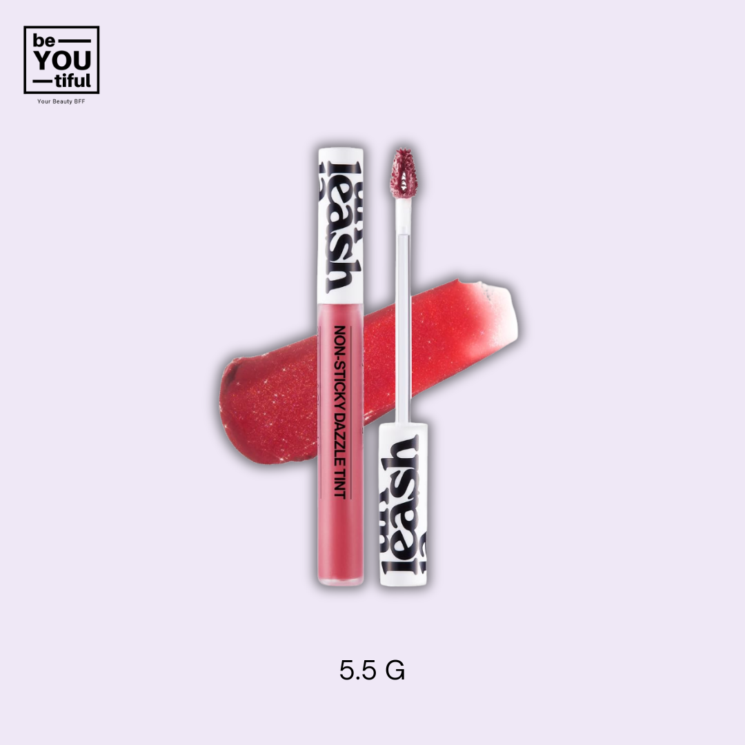 Unleashia Non Sticky Dazzle Tint N°4 Humming 5.5g bottle on light purple background