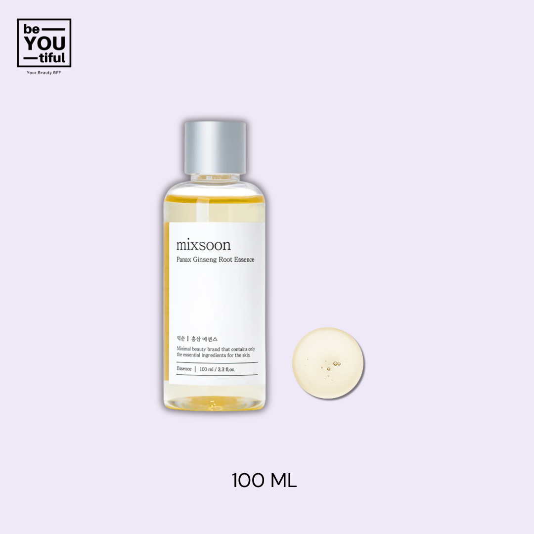 Mixsoon Panax Ginseng Root Essence 100ml bottle on light purple background